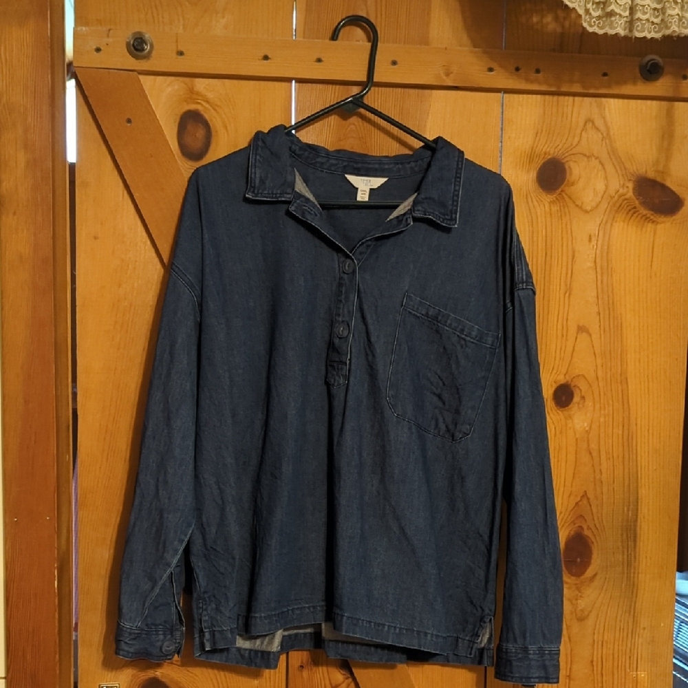 Blue Jean Shirt 22 Pull Over New